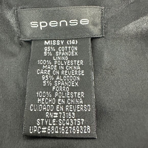 Spense Womens Black Sleeveless V-Neck Dress With Side Zipper Size 14 - Picture 4 of 5